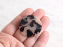 4 Blonde Tortoise Shell Circle Pendant, Great for Earring Blanks, Cellulose Acetate Shapes, 35mm