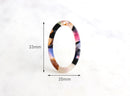 4 Marble Oval Rings Closed, 33mm Oval Beads, Hollow Circle Charm, Oval Circle Connectors Colorful Plastic, Acrylic Chain Links, VG003-32-KMC