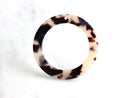 2 Extra Large Ring Connector Links, Large Donut Bead Loop, Very Large Circle Pendant Tortoise Shell Earrings Blanks Resin Hoops, RG019-47-WT