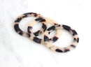2 Extra Large Ring Connector Links, Large Donut Bead Loop, Very Large Circle Pendant Tortoise Shell Earrings Blanks Resin Hoops, RG019-47-WT