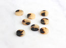 4 Blonde Tortoise Shell Charm, Small Round Coin, Marble Yellow Tortoise Earrings Laser Cut Acrylic Shape Flat Circle Disc 1 Hole CN009-10-BT