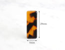 4 Acrylic Tortoise Shell Rectangle Blanks No Hole Bead, Orange Tortoise Pattern, Plastic Blanks Earrings, Wide Rectangle Tags, LAK001-29-TT