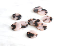 4 White Marble Discs 17mm with 2mm Hole, White Leopard Bead, Plastic Tortoise Shell Findings Jewellery, Small Circle Disc Blank, CN013-17-WT