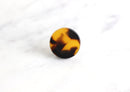4 No Hole Discs Tortoise Shell, 15mm Flat Round Disks Resin, Embellishment Tortoise Earrings Blanks Acrylic, DIY Jewelry Supply LAK002-15-TT