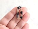 4 Flat Oval Connectors 30mm, Lucite Tortoise Shell Link Acetate Charm Earrings Closed Oval Ring Hollow Oval Link Blonde Tortoise VG008-30-WT