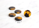 4 No Hole Discs Tortoise Shell, 15mm Flat Round Disks Resin, Embellishment Tortoise Earrings Blanks Acrylic, DIY Jewelry Supply LAK002-15-TT