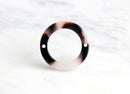 4 White Tortoise Shell Links 2 Holes, Tortoise Chain Links Acetate, Large Rings 25mm Circle Connector Acrylic Round Hoop Bead, RG025-24-WT
