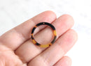 4 Flat Circle Rings in Tortoise Shell Colors, 1" Rings Tortoise Jewelry Supply, Circle Drops Acrylic Donut Beads Plexiglass, RG026-24-TT