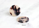 4 Flat Round Charms Circles 24mm, Ash Blonde Tortoise Shell Supply, Plastic Charms Acetate Necklace Acrylic Earring Blank Tags, CN024-24-WT
