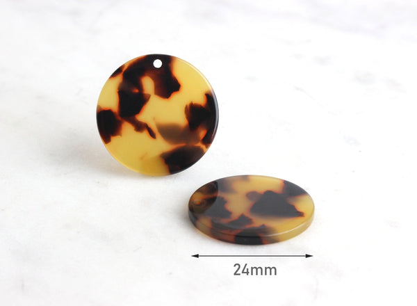 4 Round Tag Beads Tortoise Shell Findings Acetate Dangles, Tiger Stripes Beads, Tortoise Acetate Marble Acrylic Keychain Blanks, CN025-24-TT
