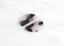 4 Tiny Half Moon Blanks, Ash Blonde Tortoise Shell, Great for Lunar Phases Jewelry, 20 x 10mm
