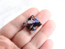 4 Square Diamond Shaped Bead, Space Marble Colors, Abstract Charm Square Blanks, Random Color Mix, Colorful Acetate Earrings DX012-24-DMC