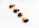 4 Blonde Tortoise Circles 15mm Round Disc Plain Round Stud Blank Yellow Marble Yellowish Faux Tortoise Shell Earrings Dot Studs LAK016-15-BT