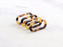 4 Tortoise Shell Oval Loop Ring Connector Oval Shaped Cellulose Acetate Jewelry Supply Plastic O-Ring Light Amber Color Tortoise VG019-30-TT