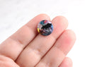 4 Rainbow Marble Discs, Plastic Laser Cut Acrylic Shapes, Tiny Dot Studs DIY, Flat Disc Studs Earrings Tortoise Shell Findings LAK019-15-DMC