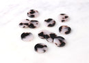 4 Small Cabochons for Earring Blanks, Ash Blonde Tortoise Shell, Round Circle Shape, Great for Studs, 15mm
