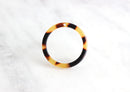 4 Flat Circle Rings in Tortoise Shell Colors, 1" Rings Tortoise Jewelry Supply, Circle Drops Acrylic Donut Beads Plexiglass, RG026-24-TT