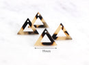 4 Small Triangle Charms, Blonde Tortoise Shell Earrings Triangle Outline Open Triangle Acrylic Triangle Resin Tortoise Findings TR006-19-BT