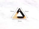 4 Small Triangle Charms, Blonde Tortoise Shell Earrings Triangle Outline Open Triangle Acrylic Triangle Resin Tortoise Findings TR006-19-BT