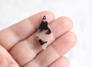 2 Diamond Shaped Charms, Blonde Tortoise Shell, Rhombus Shape, Cellulose Acetate, 31 x 15mm
