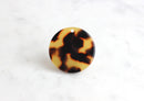 4 Round Tag Beads Tortoise Shell Findings Acetate Dangles, Tiger Stripes Beads, Tortoise Acetate Marble Acrylic Keychain Blanks, CN025-24-TT