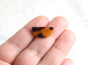4 Tortoise Shell Stud Earrings Parts 20x10 mm, Acrylic Tortoise Blanks Earrings Acetate, Half Moon Discs Small Half Circle Stud LAK003-20-TT