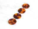 4 Red Tortoise Shell Earring Blanks for Monogramming, Planet Mars Jewelry Mars Color Shiny Discs Circles Marble Acrylic LAK008-25-FT