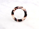 2 Large Circle Ring 1.5", Acetate Connector Acrylic Link Tortoiseshell Earrings Trend 2018 Handbag Hardware O-Ring Seamless Ring RG033-38-WT