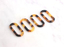 4 Tortoise Shell Oval Loop Ring Connector Oval Shaped Cellulose Acetate Jewelry Supply Plastic O-Ring Light Amber Color Tortoise VG019-30-TT