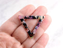 2 Colorful Triangle Ring Beads Fluorescent Arrow Head Pendant Acetate Charms Neon Big Triangle Connectors Tortoise Shell Supply TR005-37-KMC
