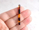4 Extra Long Bars in Tortoiseshell, Stick Earring Findings, Cellulose Acetate, 45 x 4mm