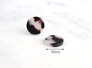 4 Small Cabochons for Earring Blanks, Ash Blonde Tortoise Shell, Round Circle Shape, Great for Studs, 15mm