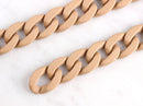 1ft Light Brown Acrylic Chain Links, 24mm, Beige and Taupe Colored, Chunky Quick Links