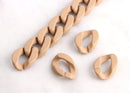 1ft Light Brown Acrylic Chain Links, 24mm, Beige and Taupe Colored, Chunky Quick Links