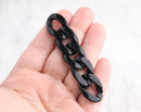 1ft Glossy Black Acrylic Chain Links, 23mm, Split Quick Links, Chunky Crafts