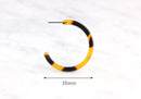 Large Tortoiseshell Earrings Findings, 1 Pair, Orange Resin Hoop Earrings Plastic, Leopard Earrings Tortoise Hoops 1.5 Inch, EAR013-35-TT