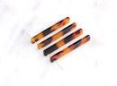 4 Long Bar Drops, Findings Tortoise Shell Jewelry Red Acetate Pendant Bakelite Beads 35mm, Line Earrings, Thin Flat Bar Column BAR008-35-FT