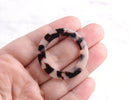 2 Large Circle Ring 1.5", Acetate Connector Acrylic Link Tortoiseshell Earrings Trend 2018 Handbag Hardware O-Ring Seamless Ring RG033-38-WT
