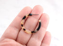 Blonde Tortoise Shell Hoops Earring Findings, 1 Pair, Small Round Hoops Tortoise Jewelry, Blonde Tortoiseshell Ear Hoops, EAR021-30-BT