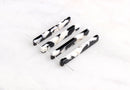 4 Vertical Bar Pendants, Acetate Earrings Black and White Tortoise Shell Jewelry Finding Rectangle Bar Blank Resin Earring Part BAR009-35-BW