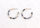 Acetate Earrings Findings, 1 pair, Ivory Beige Hoop Earrings Tortoiseshell, Resin Hoops, 1 Inch Hoops Acrylic Tortoise Hoops, EAR022-30-ABN