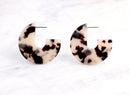 Blonde Tortoise Shell Hoops Supply, 1 pair, Acetate Earrings Tortoise Hoops, Flat Circle Earrings Resin Hoop Earrings Findings, EAR010-40-WT