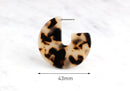Blonde Tortoise Shell Hoop Earring Findings, 1 pair, Chunky Hoops Resin, Round Tortoiseshell Earrings Acetate Jewelry Supply, EAR012-43-BT