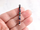 4 Extra Long Bars, Rainbow Acetate Charms, Cellulose Acetate Shapes, DIY Tortoise Shell Blanks, Long Skinny Bar Necklace Blank BAR013-45-DMC