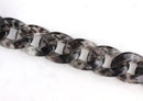 1ft Large Black Tortoise Shell Chain, 30mm, Transparent Acrylic, Decorative Chain