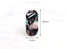 4 Mini Dog Tag Blanks, Multicolor Tortoise Shell Drops, Large Rectangle Bar Charm Acetate, Resin Slab, Flat Tag Beads, VG024-30-DMC