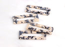 2 Flat Rectangle Rings, Ivory Tortoise Shell, DX014-50-ABN