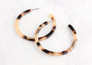 Blonde Tortoise Shell Supply Hoops, 1 Pair, Turtle Shell Jewelry, Large Hoop Earrings, 2 Inch Hoops, Acrylic Tortoise Earrings, EAR024-50-BT
