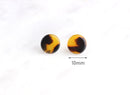Tortoise Shell Earring Findings, 1 Pair, Acrylic Acetate Discs, Small Circle Stud Earrings Tortoiseshell Jewelry, Pebble Studs, EAR033-10-TT