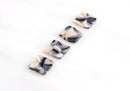 4 Ivory Tortoiseshell Earring Stud Blanks, Light Brown Earrings Black Beige White Acetate Square Stud Earrings Resin Tortoise, LAK026-12-ABN
